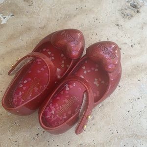 Red heart mini Melissa shoes